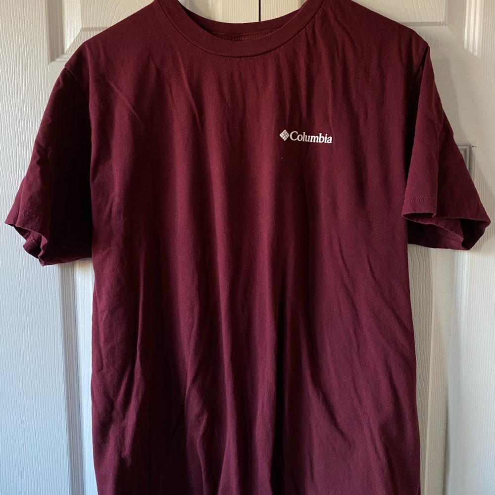 Mens Columbia Maroon T Shirt